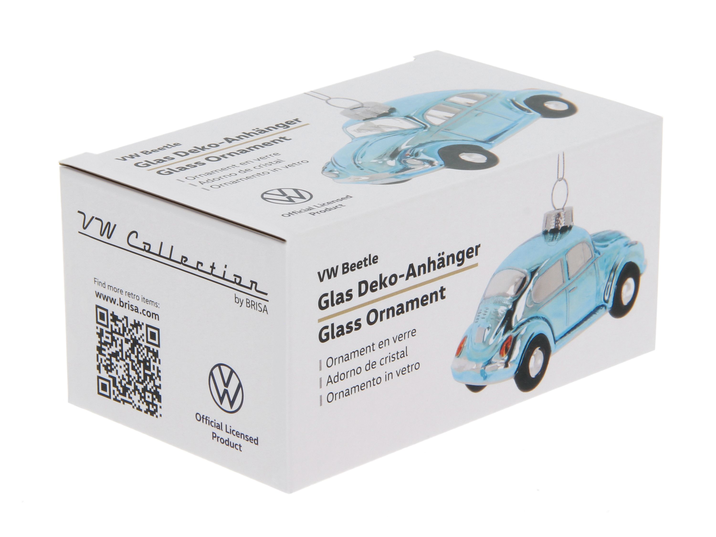 Pendentifs décoratifs VW Coccinelle & décorations de Noël en verre en boîte cadeau
