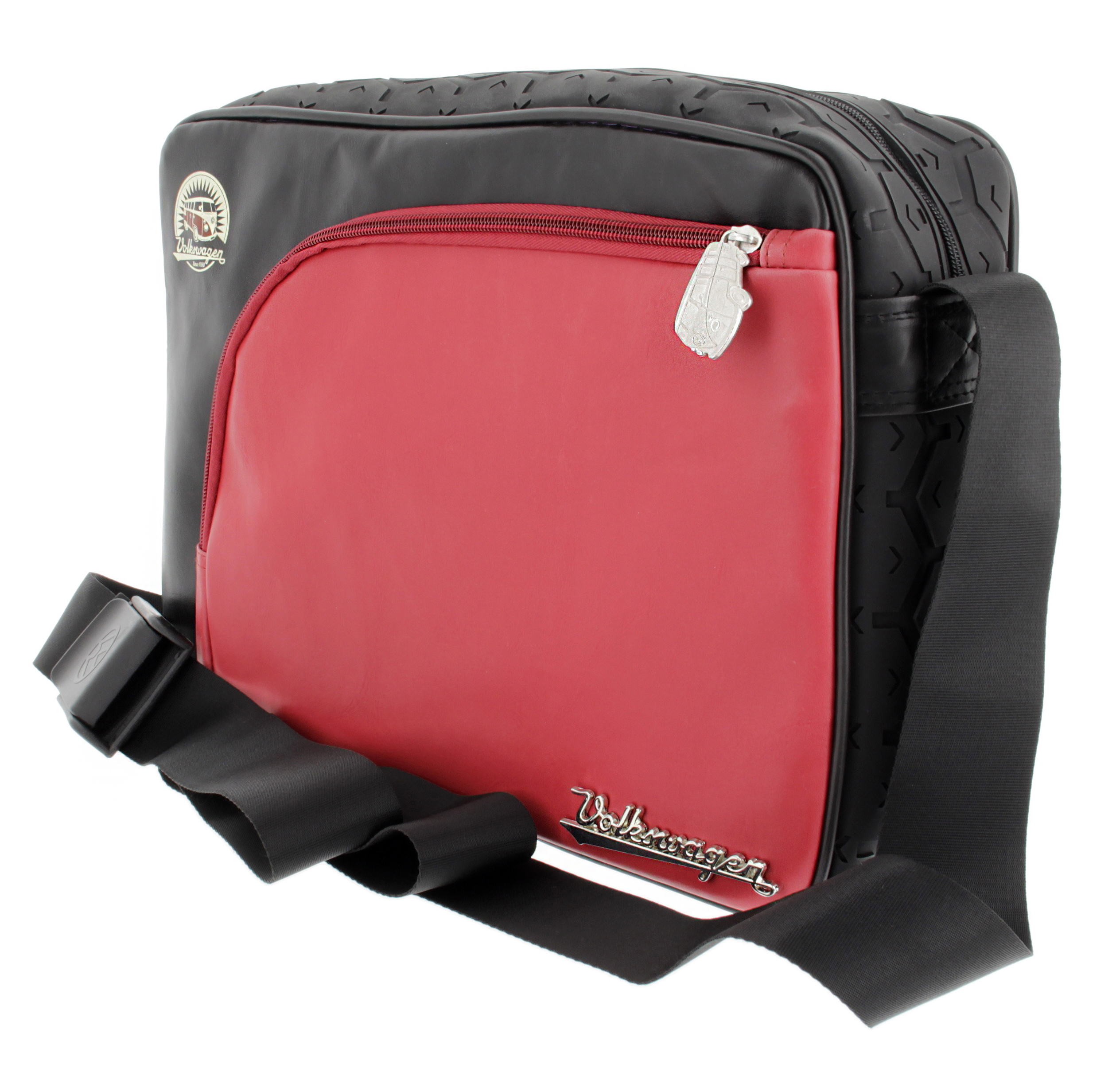 VW T1 Bulli Bus Messenger Bag, PU & Reifenprofil
