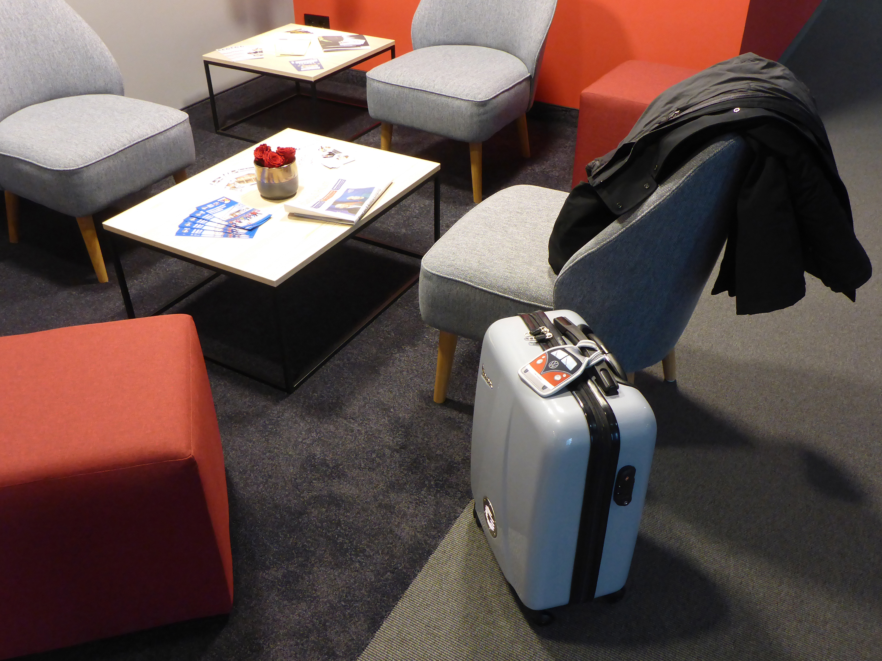 VOLKSWAGEN BUS Étiquette de bagage VW T1 Combi - rouge/noir