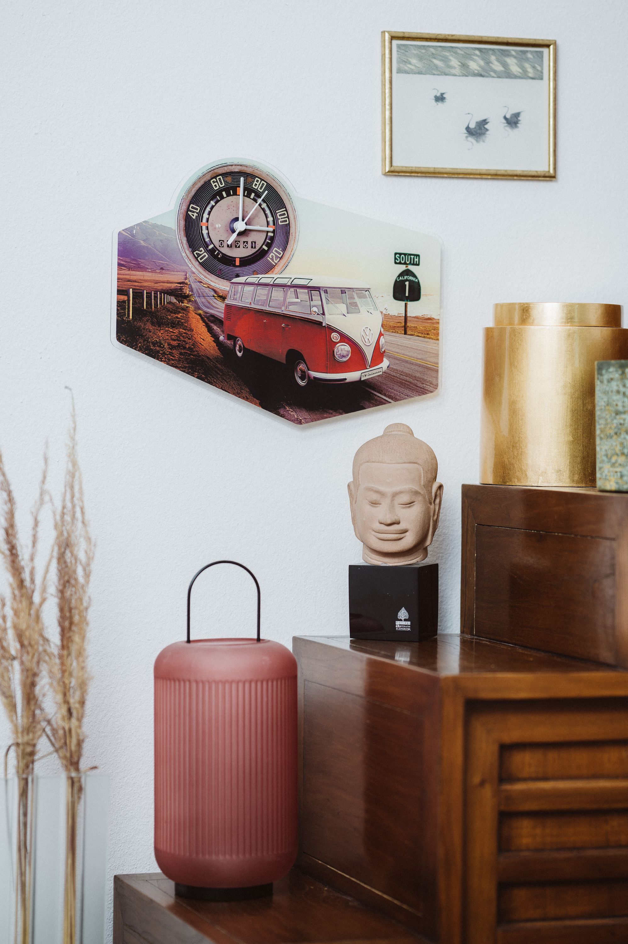 Orologio da parete per autobus VW T1 Bulli in vetro acrilico