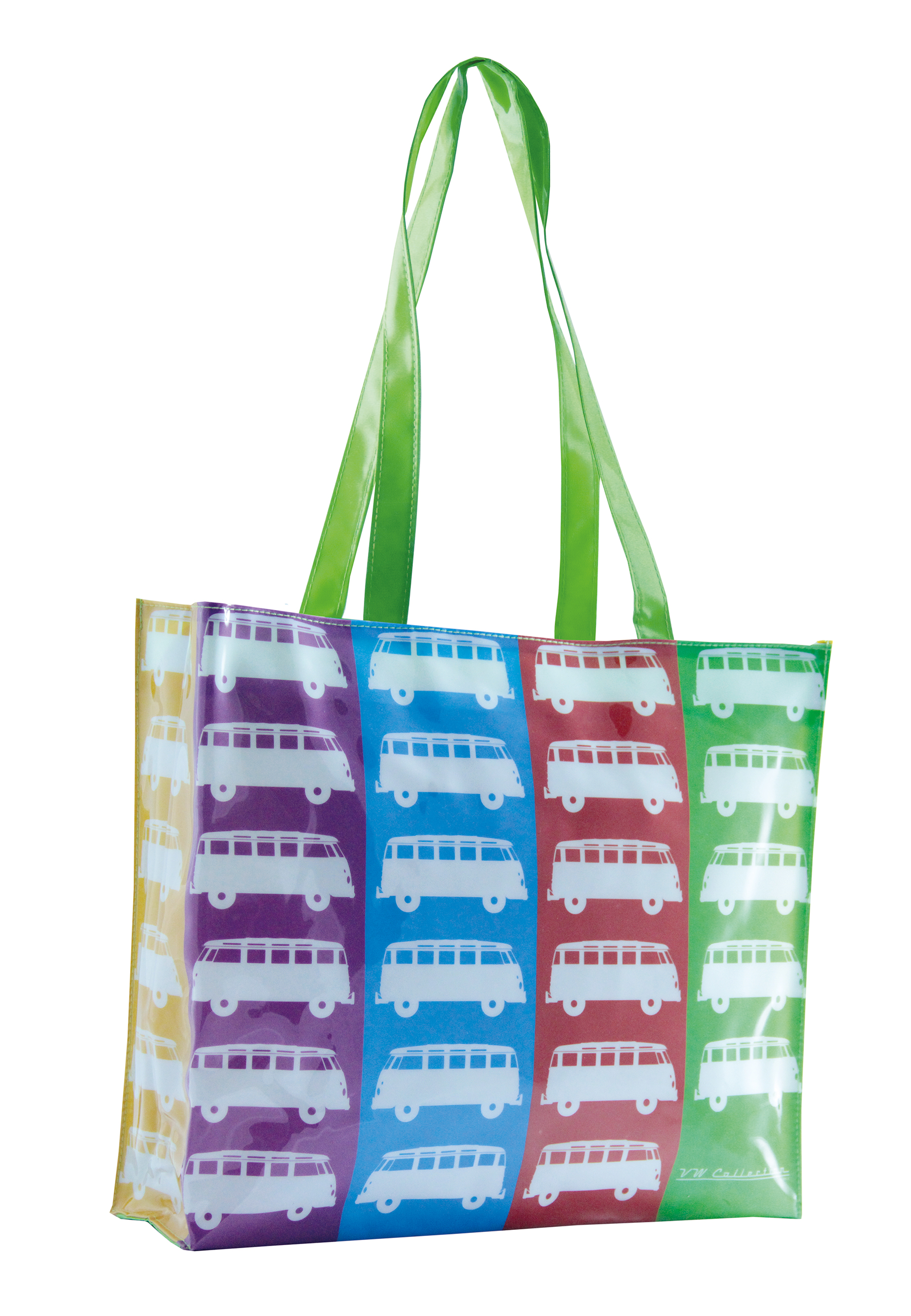 VW T1 Bulli Bus Shopper-Bag PVC, borsa per la spesa, borsa robusta