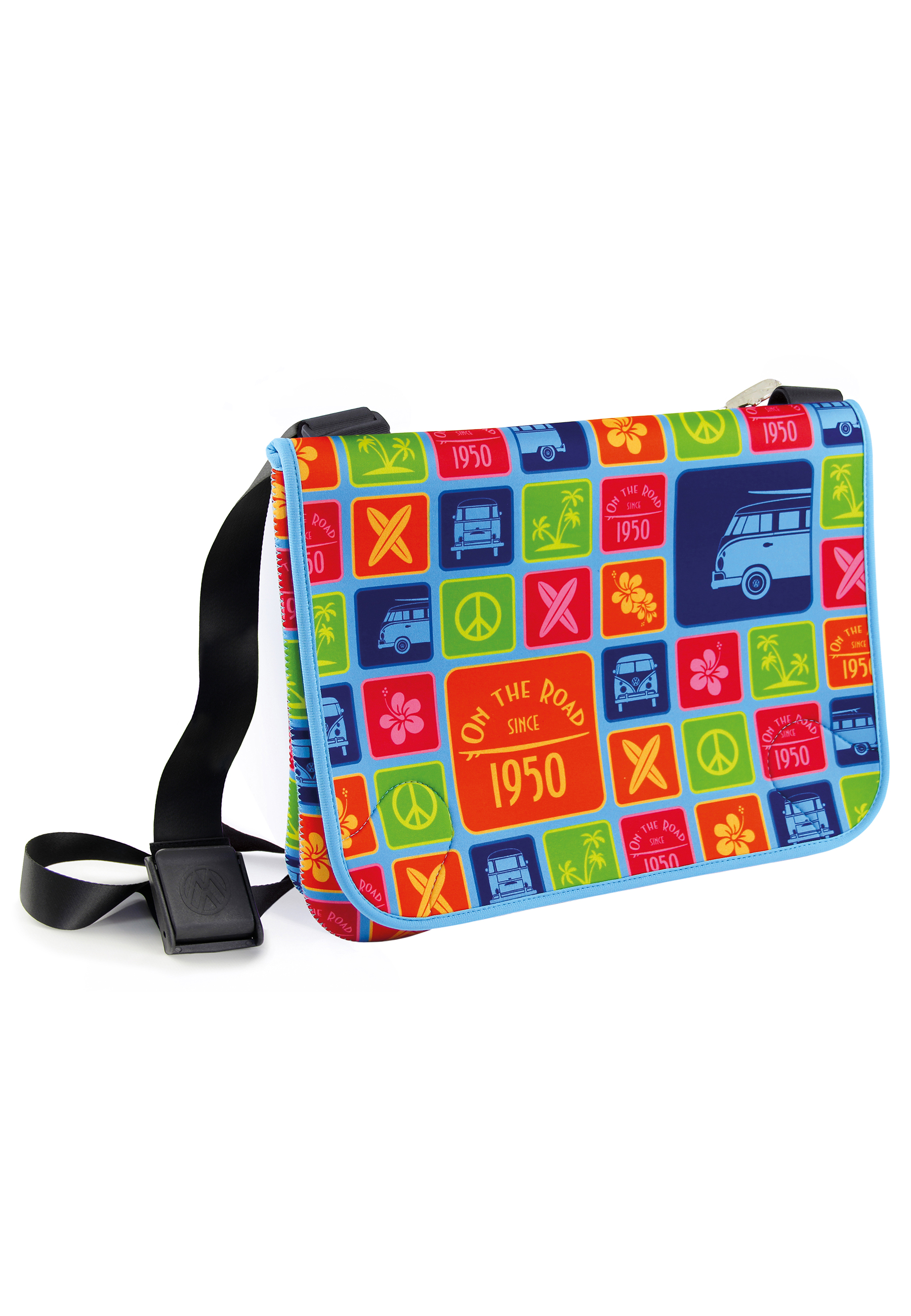 VW T1 Bulli Bus Neopren Schultertasche groß (15,6 Zoll)
