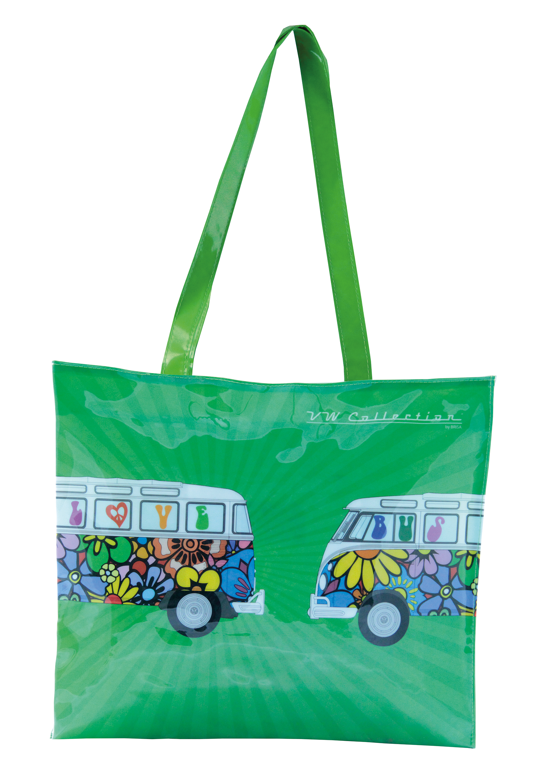 VW T1 Bulli Bus Shopper-Bag PVC, Einkaufstüte, robuster Beutel