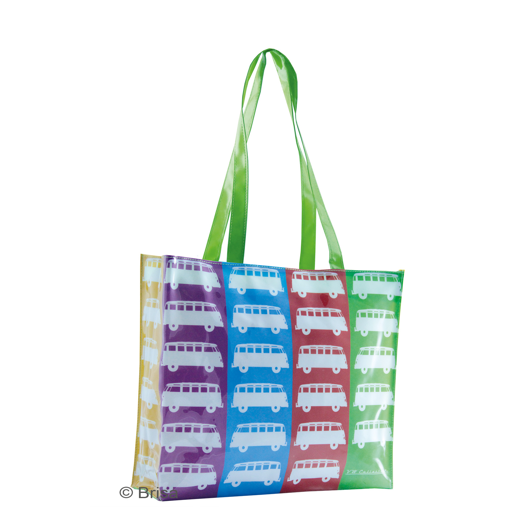 VW T1 Bulli Bus Shopper-Bag PVC, borsa per la spesa, borsa robusta