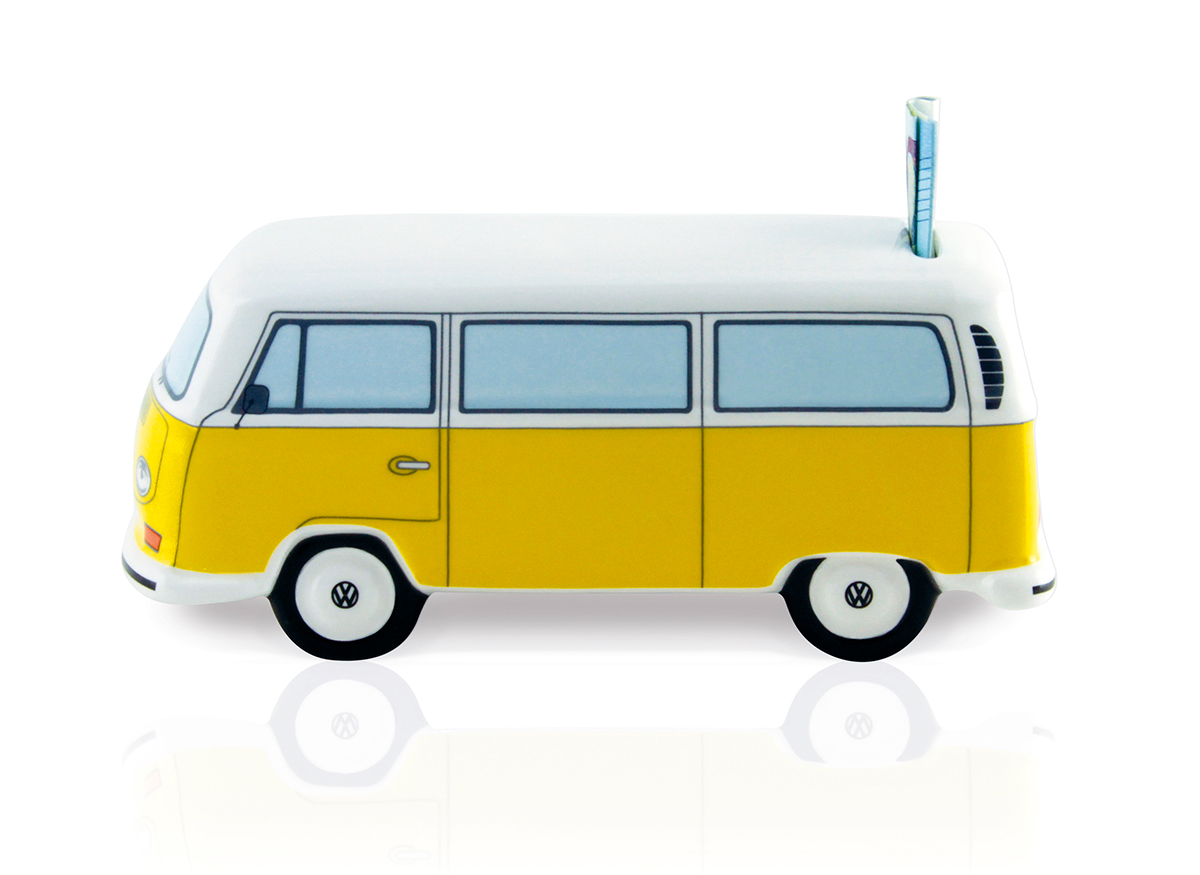 VW T2 Bulli Bus Spardose Keramik (1:22)