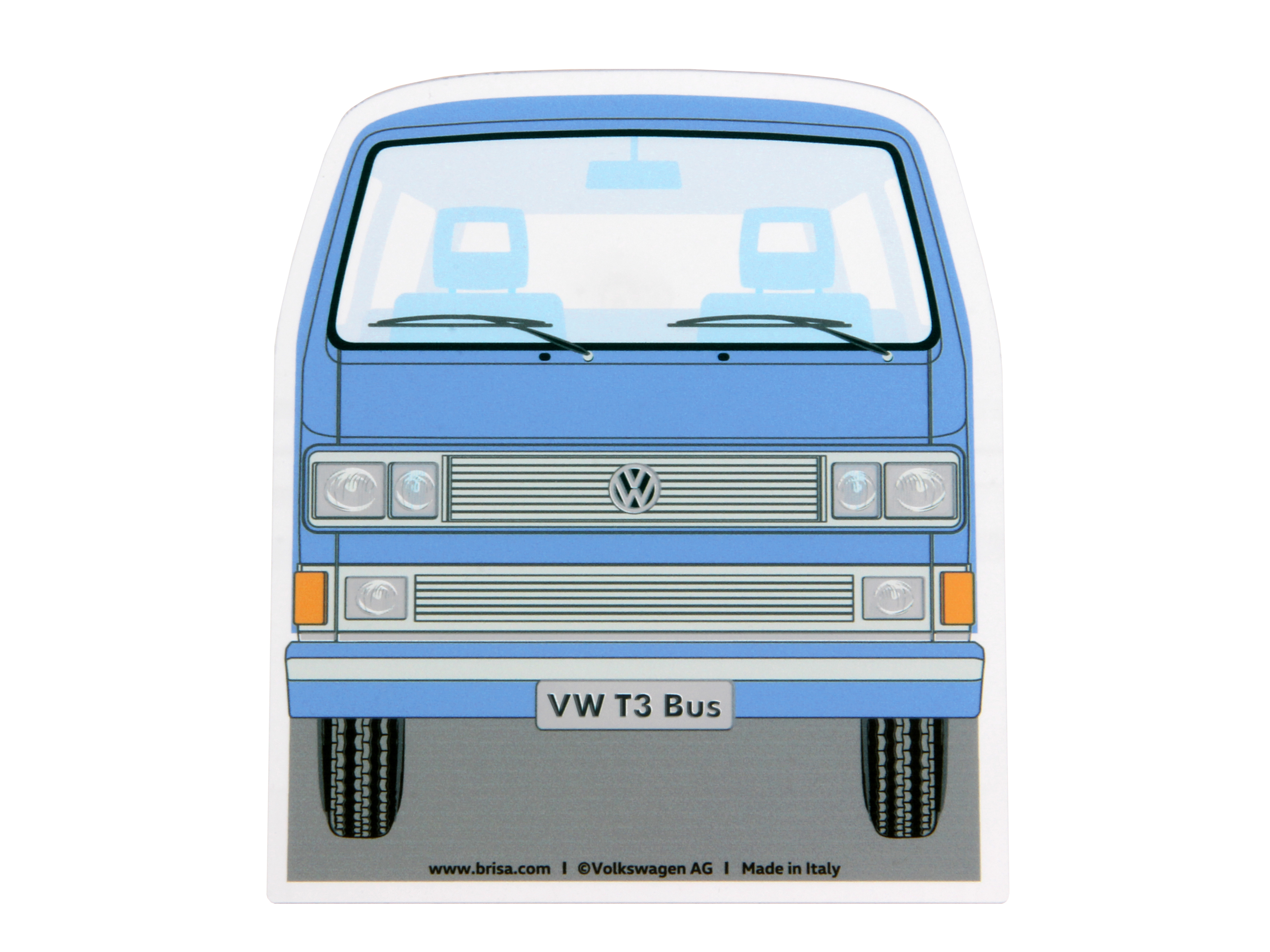 VW T3 Bulli Bus Eiskratzer - Front/blau