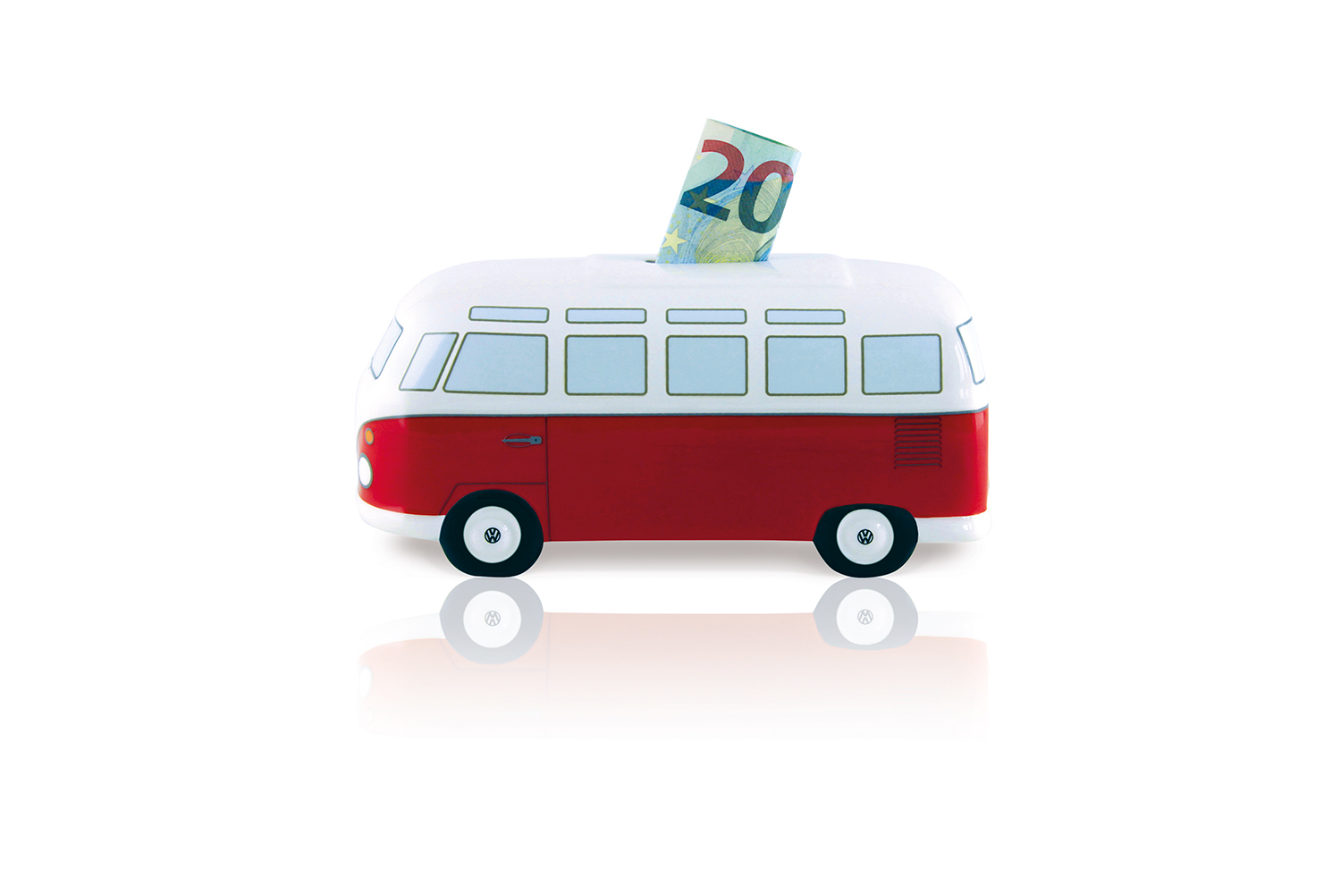 VOLKSWAGEN BUS VW T1 Combi Tirelire Céramique (1:22) - Classique/rouge