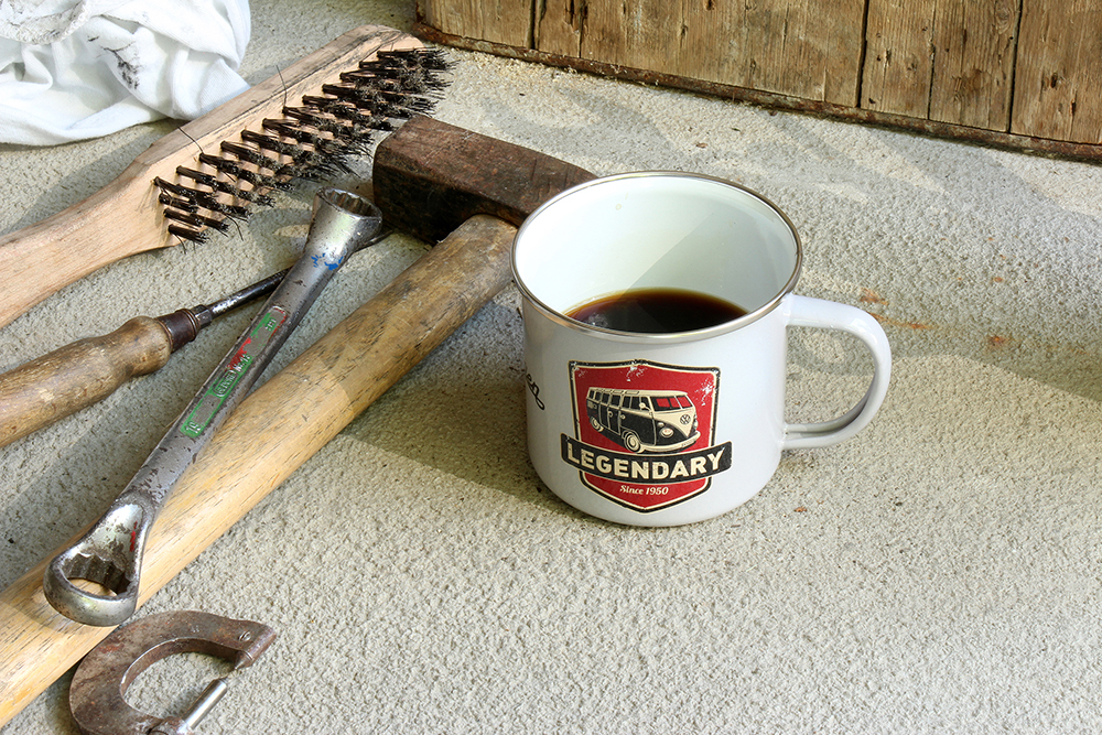 VW T1 Bulli bus cup enameled 500ml