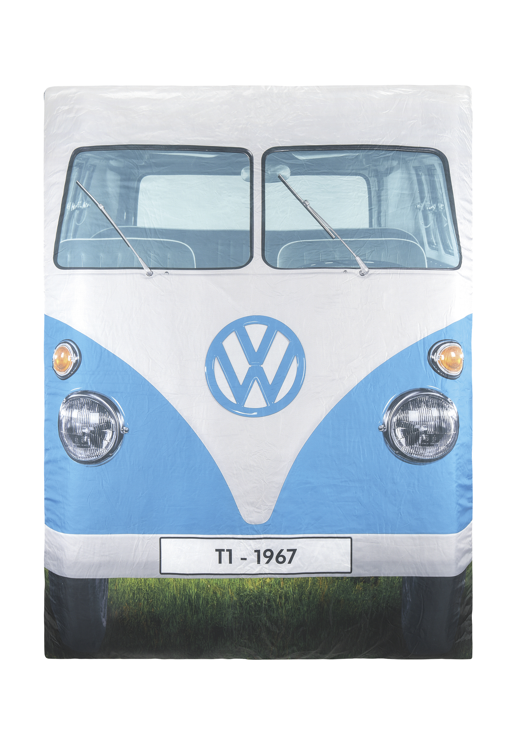 Saco de dormir doble VW T1 Bulli Bus - azul/rojo