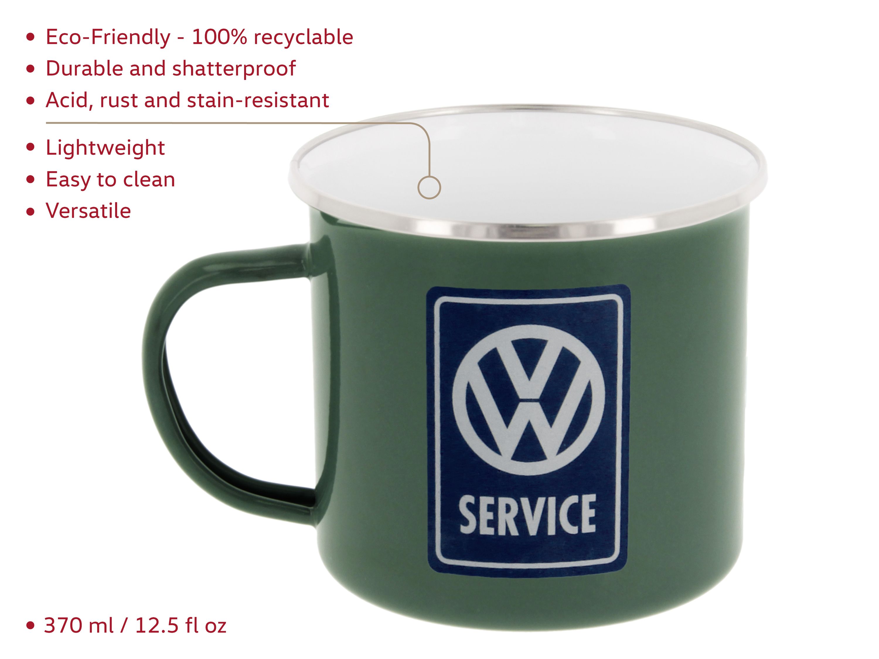 VW T1 Bulli Bus Tasse emailliert 500ml