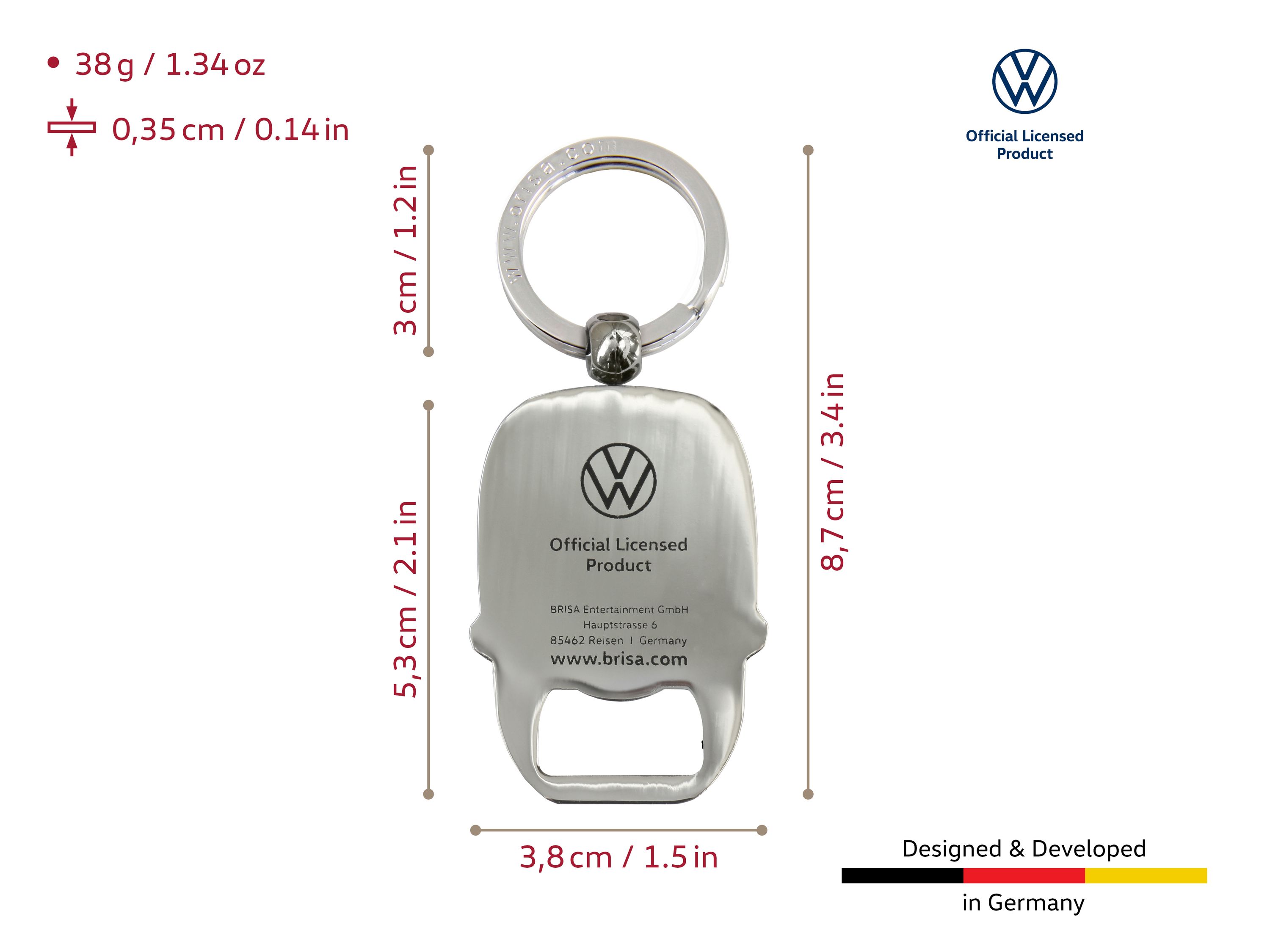 VW T1 Bulli Bus Schlüsselanhänger/Flaschenöffner