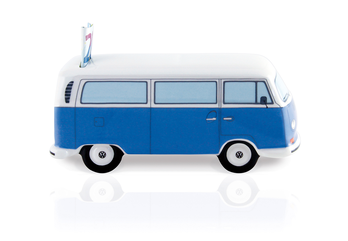 VW T2 Bulli Bus Salvadanaio in ceramica (1:22)