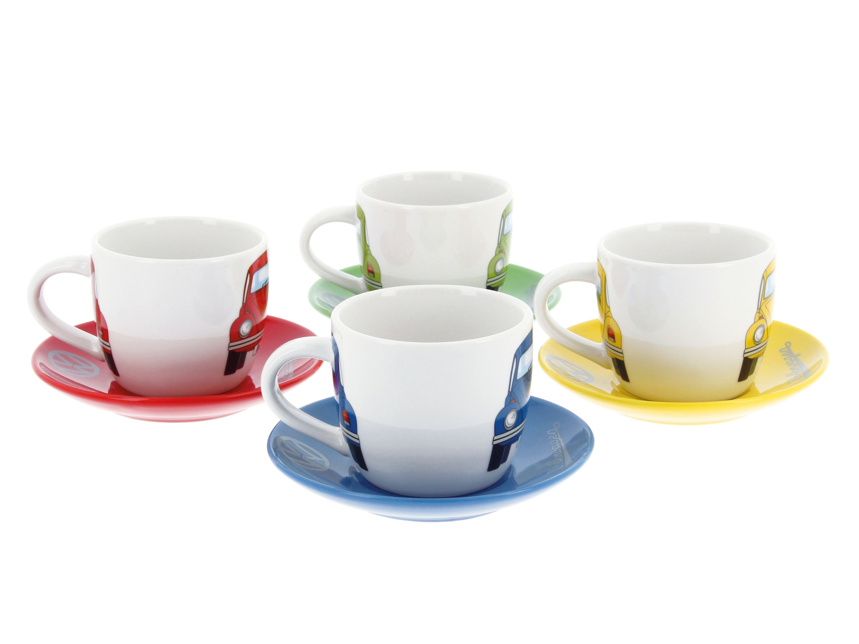 VW Käfer Espresso Tassen 4er Set 100ml