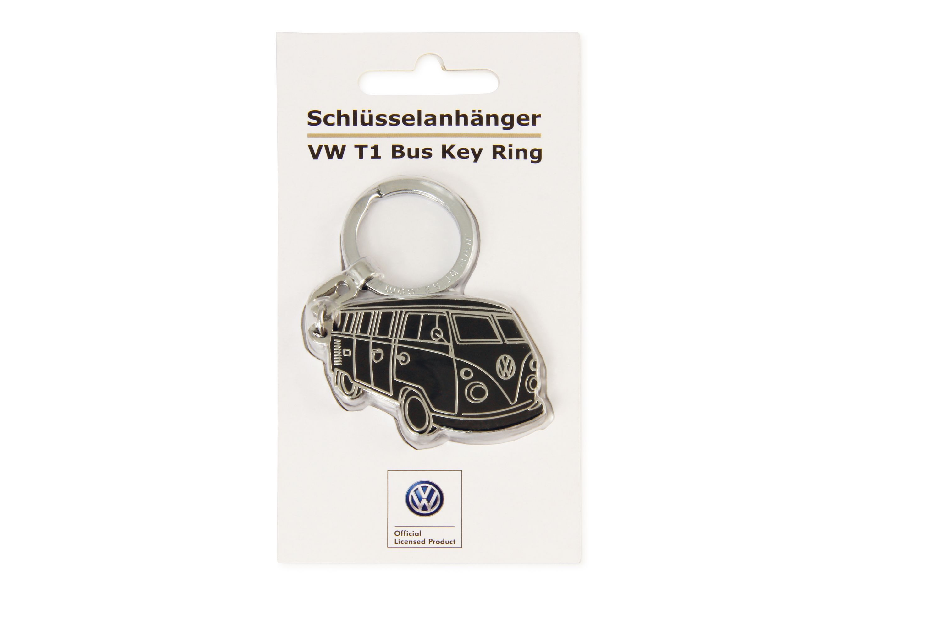 VOLKSWAGEN BUS VW T1 Combi Porte-clés, émail dur - Silhouette/turquoise