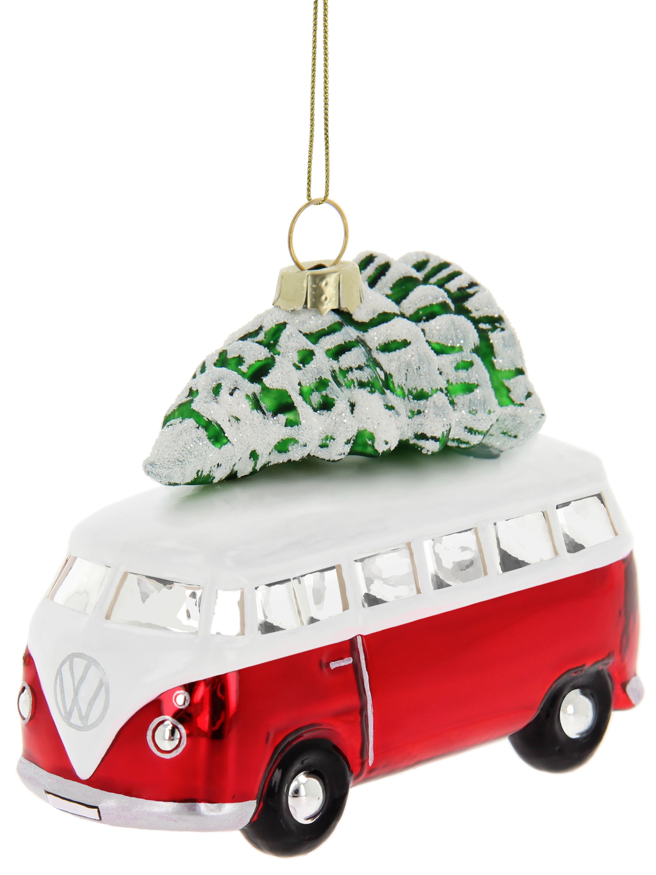 Pendentif décoratif VW T1 Bulli Bus & décorations de Noël en verre dans une boîte cadeau
