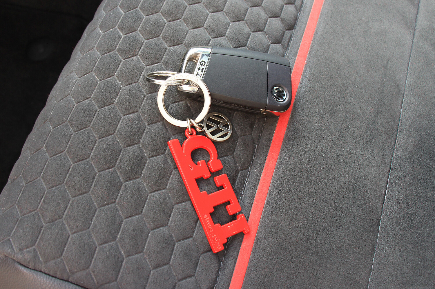 VW GTI keychain with charm