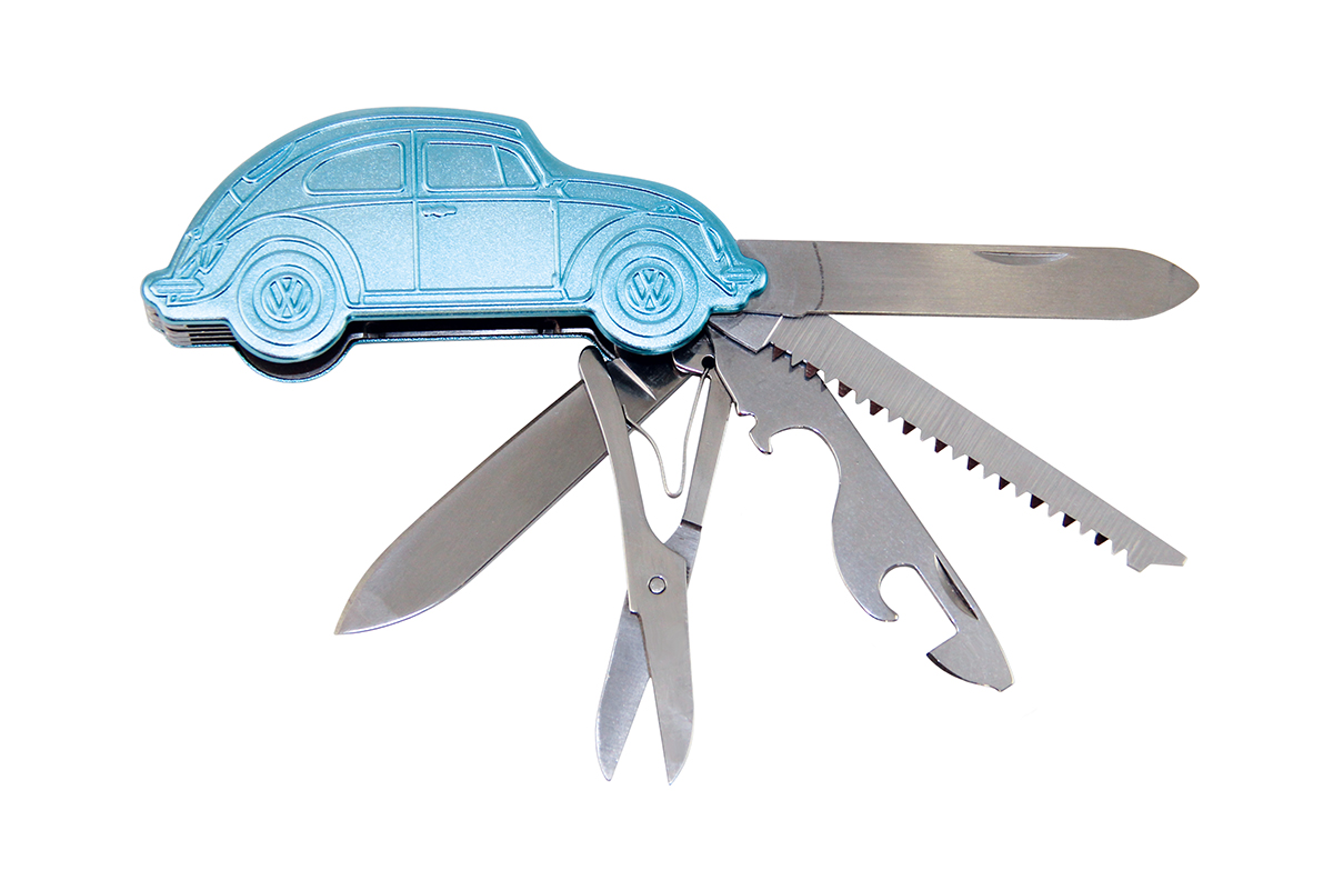 Coltello tascabile VW Beetle 3D in confezione regalo - blu