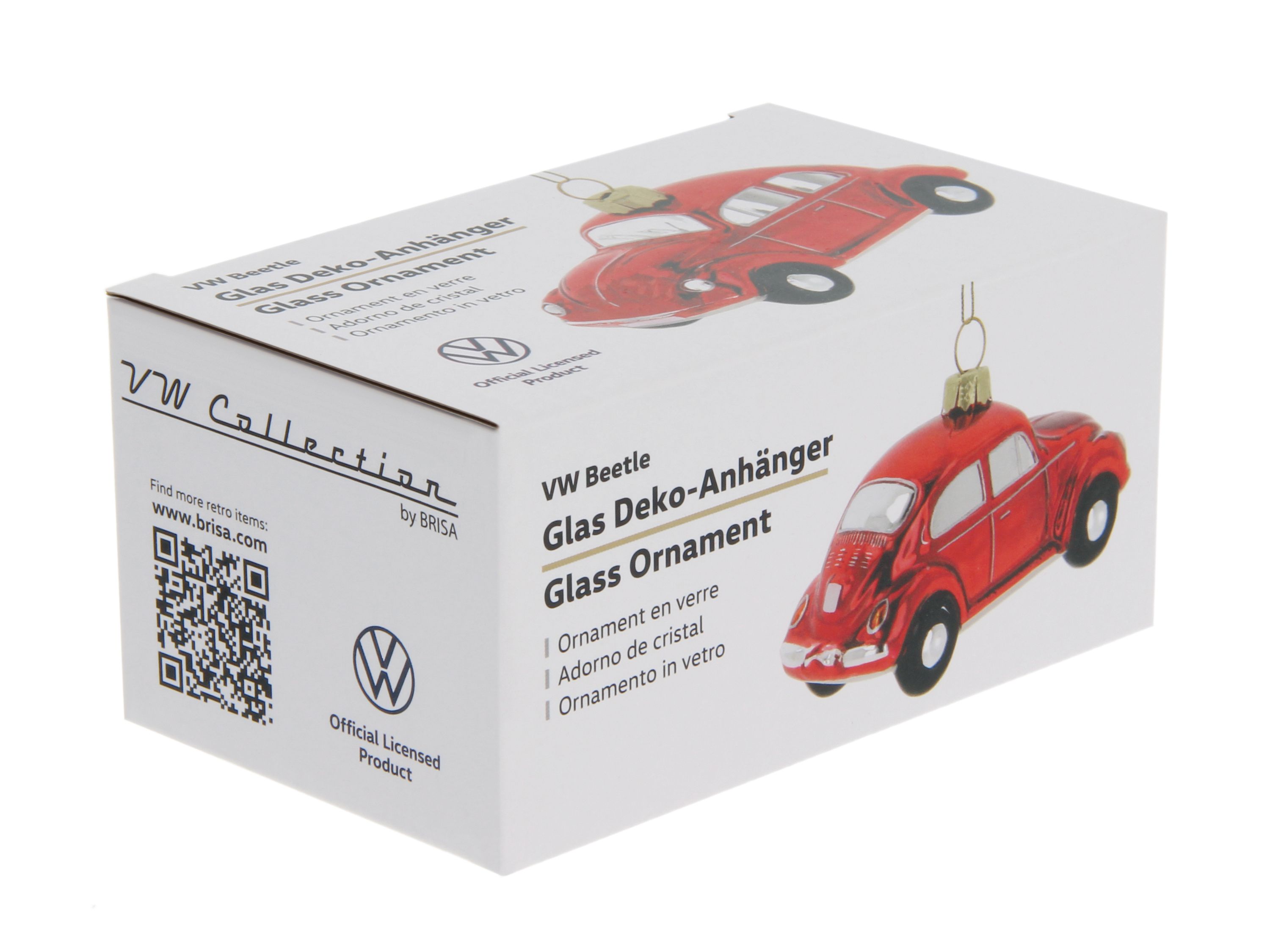 Pendentifs décoratifs VW Coccinelle & décorations de Noël en verre en boîte cadeau
