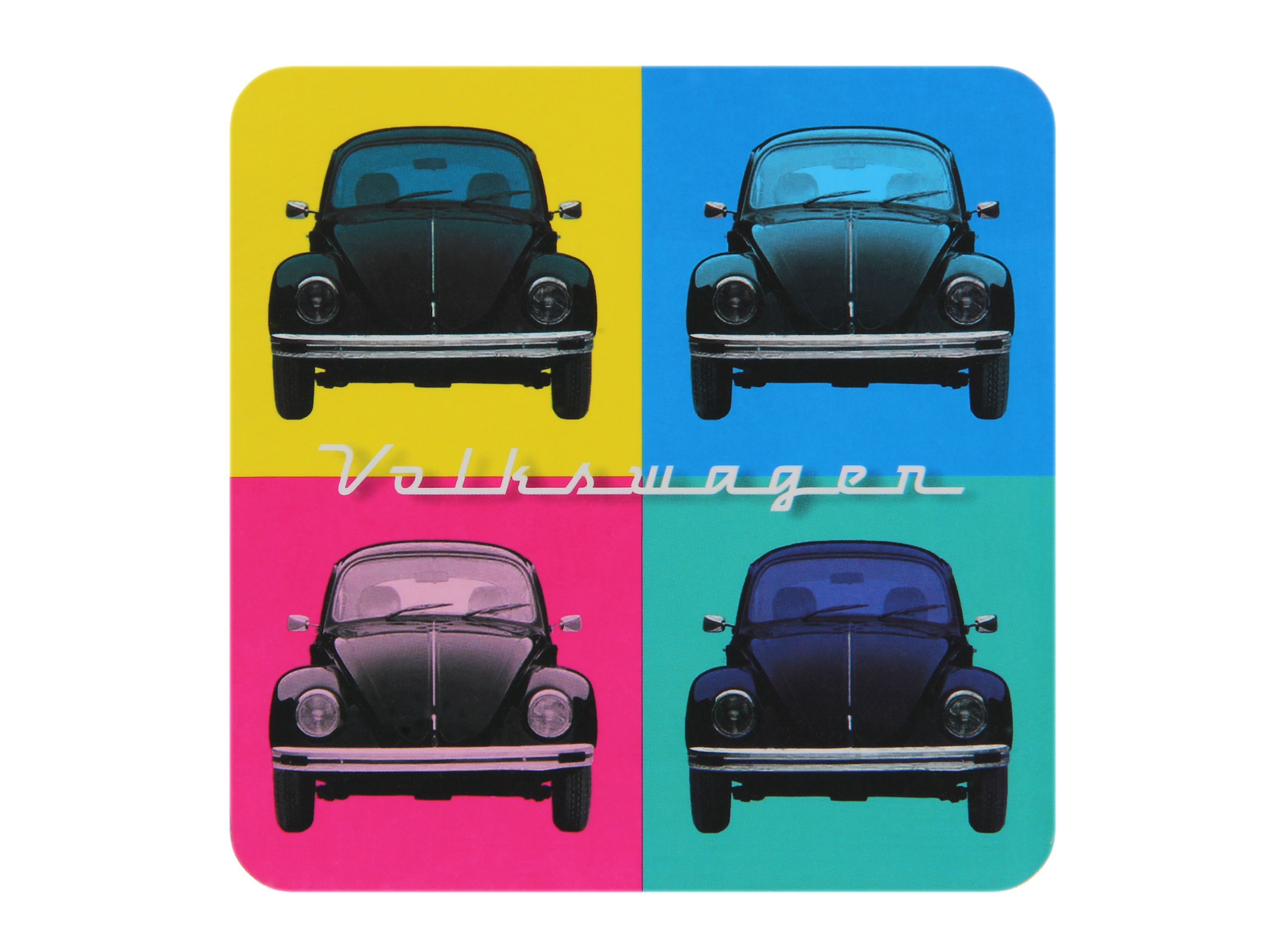 VW Käfer Untersetzer 4er Set im Pappschuber - Multicolor