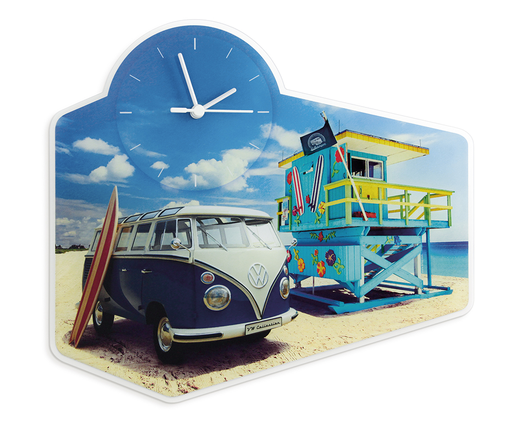 VW T1 Bulli bus acrylic wall clock