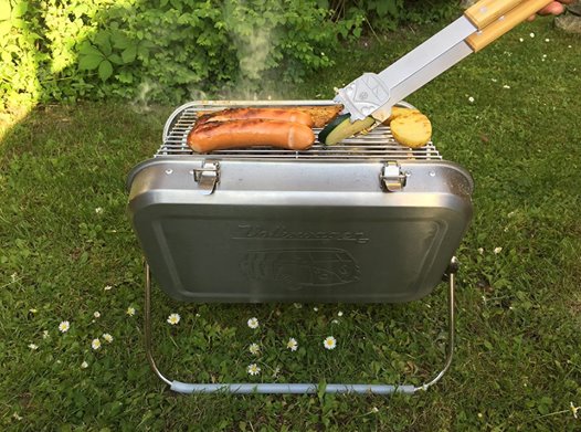 VW T1 Bulli Bus Stainless Steel Suitcase Grill