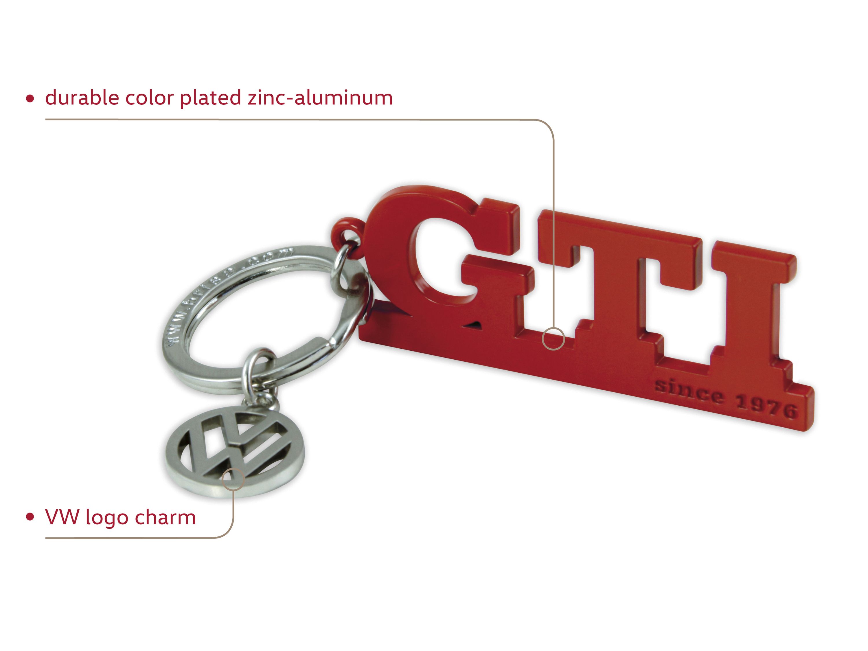 VW GTI keychain with charm