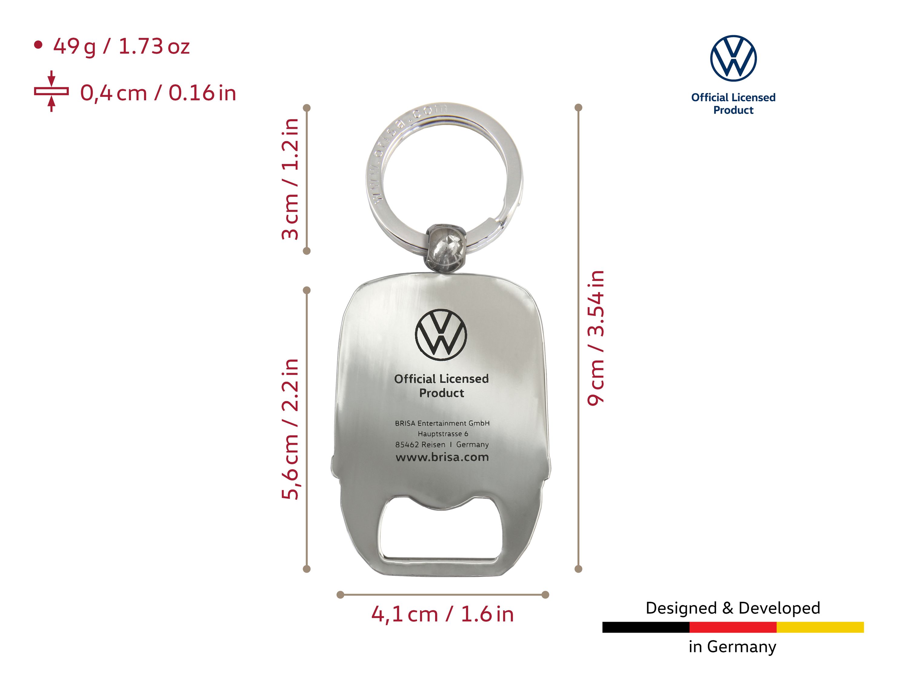 VW T2 Bulli Bus Schlüsselanhänger/Flaschenöffner