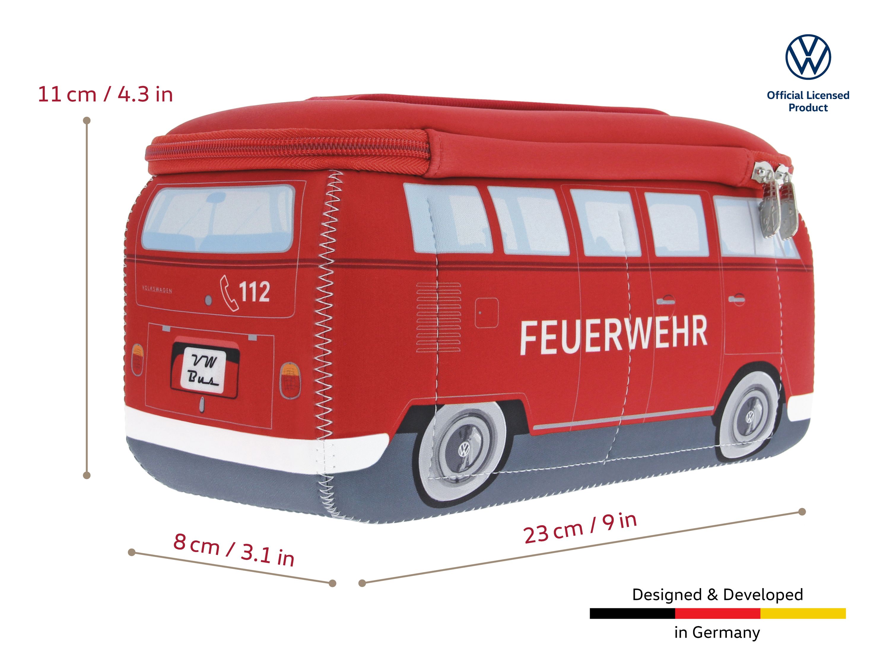 VW T1 Bulli Bus 3D Astuccio per matite in neoprene - Piccolo