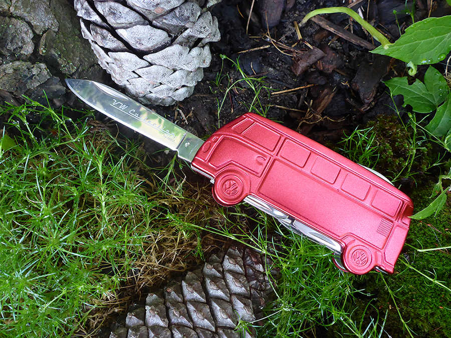 VOLKSWAGEN BUS VW T1 Combi 3D Couteau de Poche dans boîte cadeau - rouge