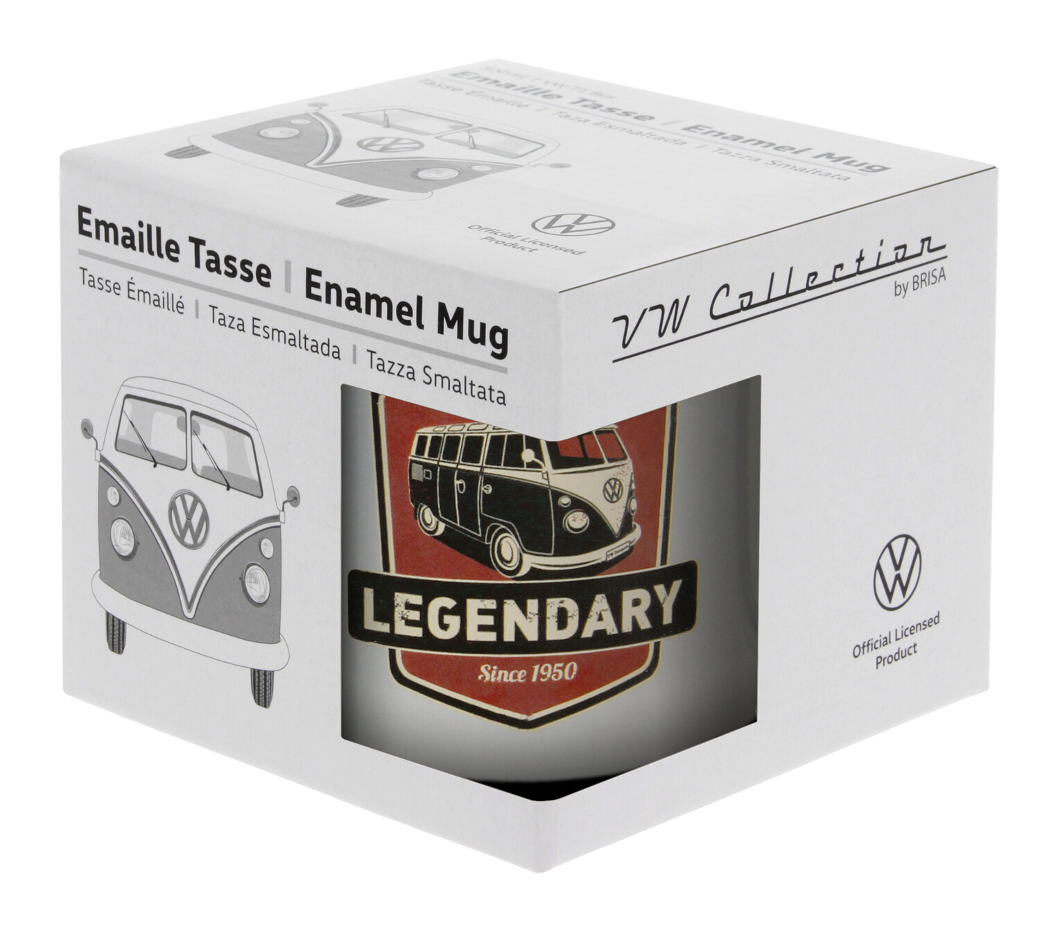 VW T1 Bulli bus cup enameled 500ml