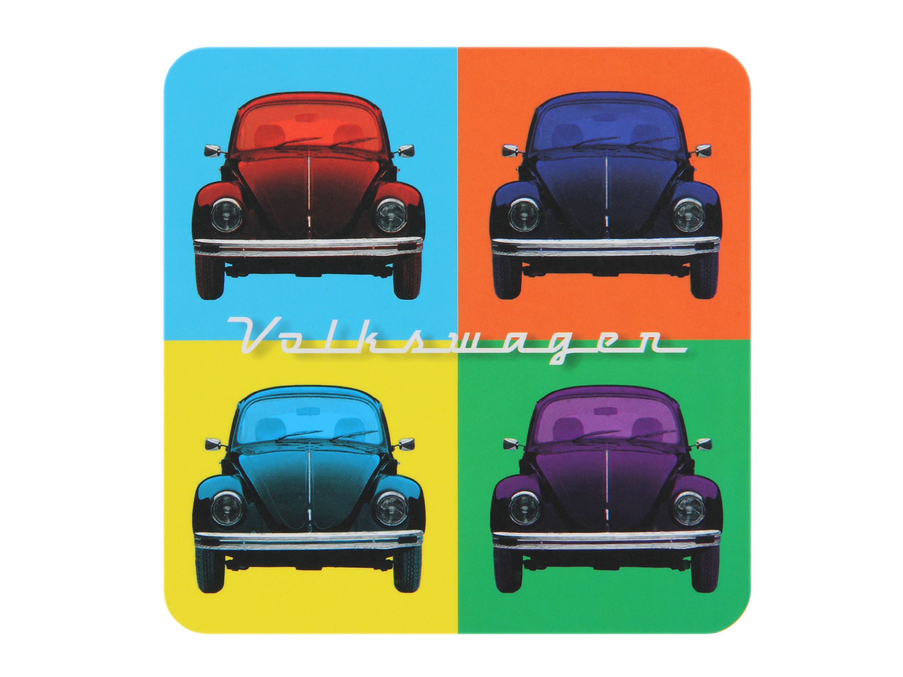 Juego de 4 posavasos VW Beetle en estuche de cartón - Multicolor