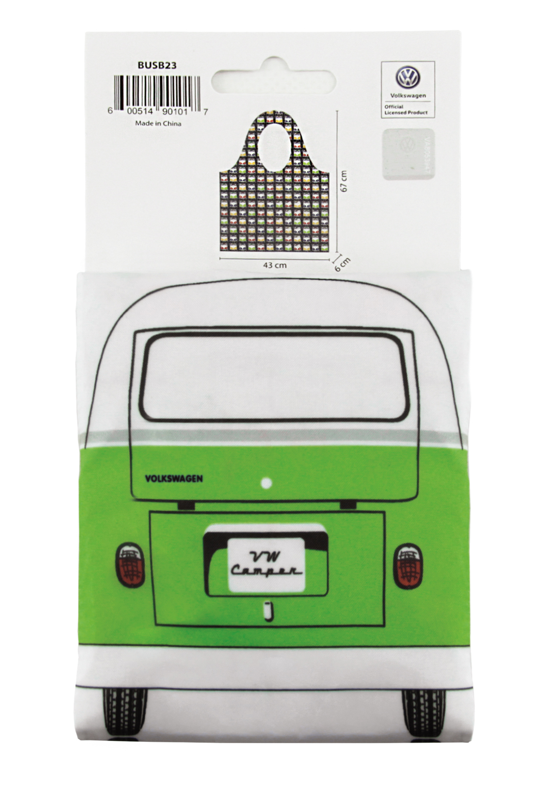 VW T1 Bulli Bus Einkaufstasche, faltbarer Shopper Beutel