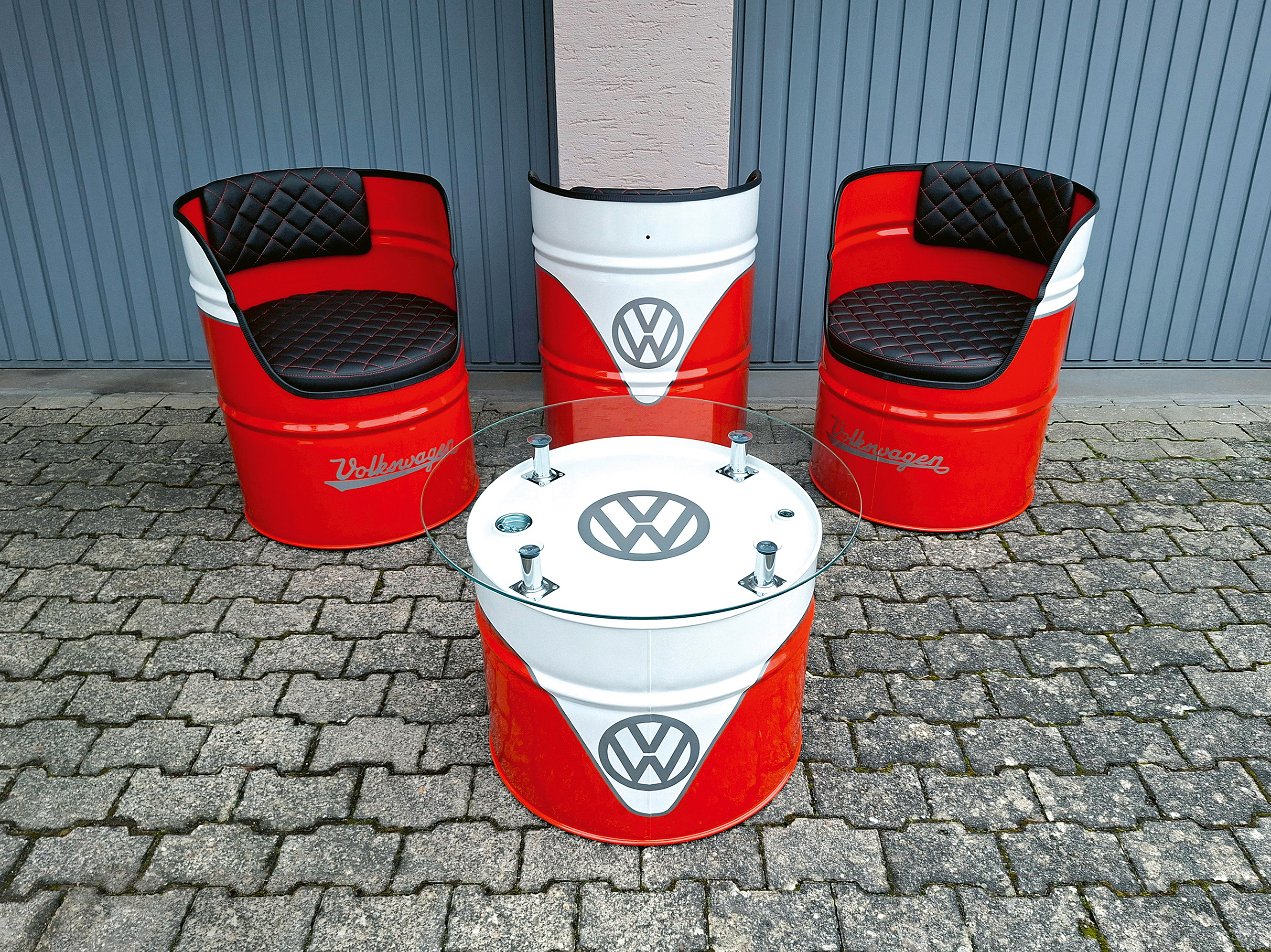 VW T1 Bus Ölfass-Sessel
