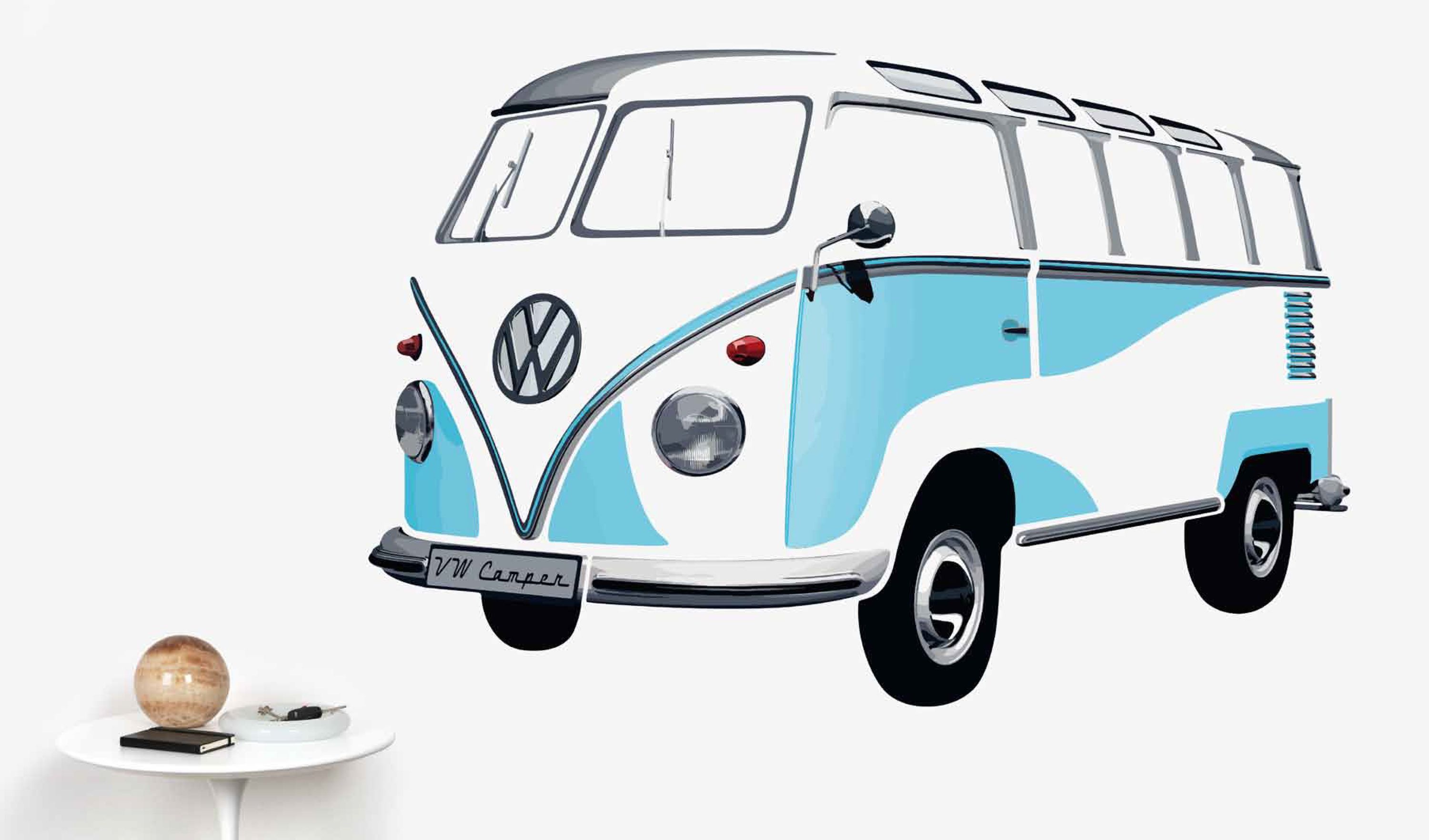 Tatuaggio da parete del bus VW T1 Bulli
