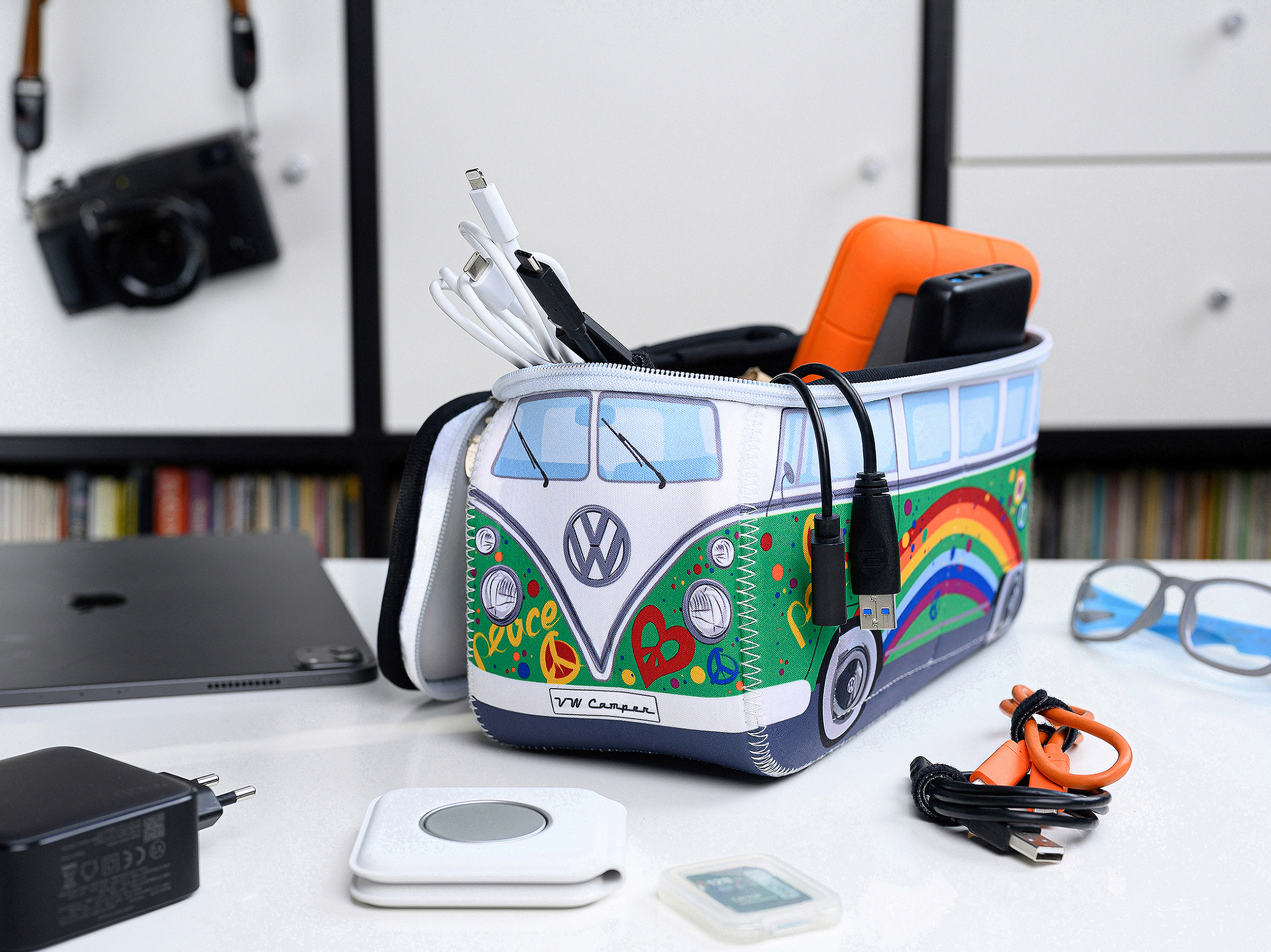 VW T1 Bulli Bus 3D Neopren Universaltasche - Groß