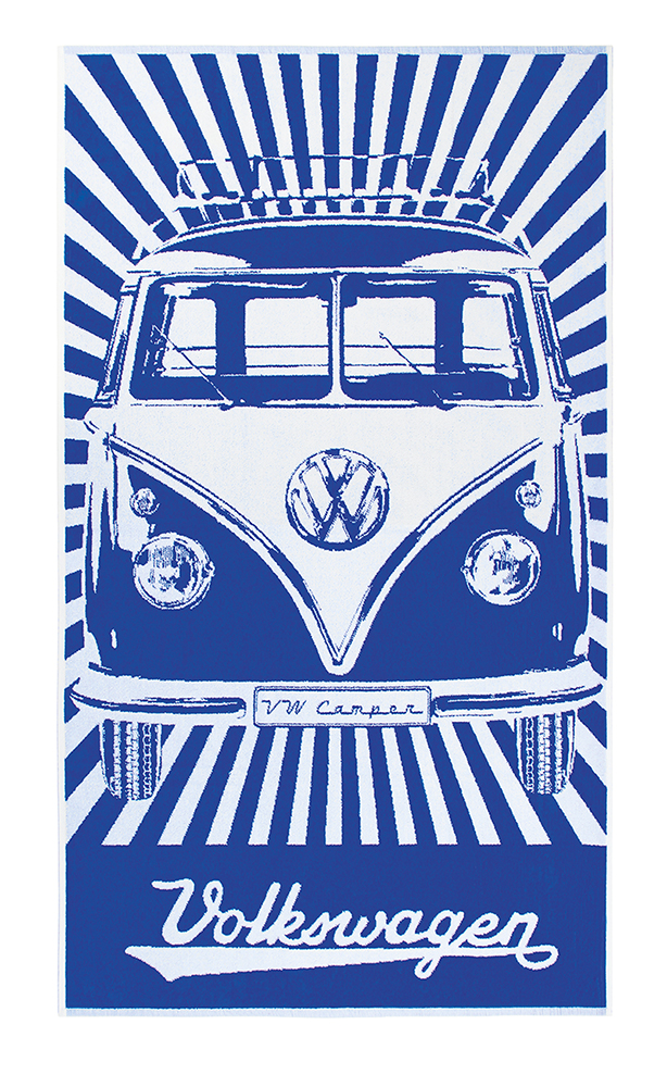 VOLKSWAGEN BUS VW T1 Combi Serviette de Plage - bleu