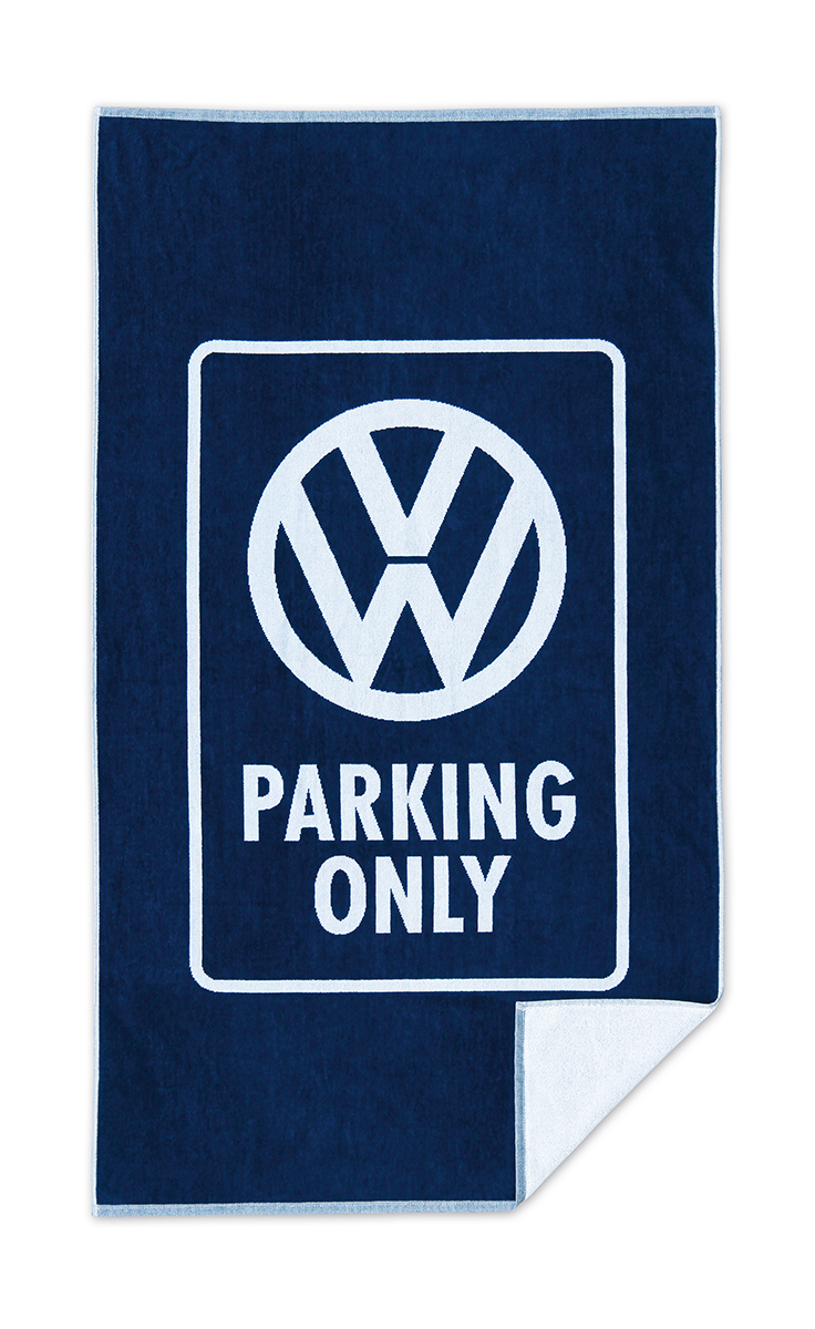 VW Beach Towel - Parking Only/blue